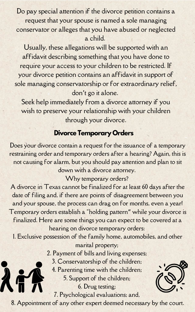 Schreier & Housewirth Family Law in Fort Worth, TX - Image of So You've been served with Divorce Papers